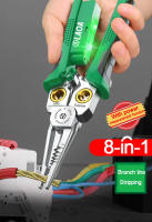 Alicates Multifuncionales LAOA 8-en-1 Acero Inoxidable Desencapadores De Cables Nariz De Agujas Tijeras Para Enrollar Cables - details 3