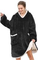 Pijama Con Capucha De Punto De Pola Suéter Invierno Talla Grande Pijama De Algodón Suave Para Dormir Ropa De Dormir Cómoda Y Cálida - details 8