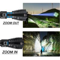 Linterna Táctica Recargable USB Super Brillante XHP90 Con Zoom Ajustable Lúmenes Altos Torcha Para Camping Y Búsqueda Resistente Al Choque Y Agua - details 7