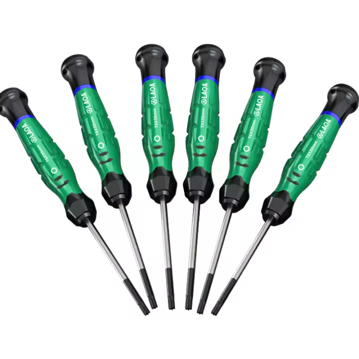 L Ara 1pc Mini Destornillador De Torx Con Magnetismo En Aleación De Hierro S2 Pozi De Flor T5-T20 Para Reparaciones Electrónicas - 1