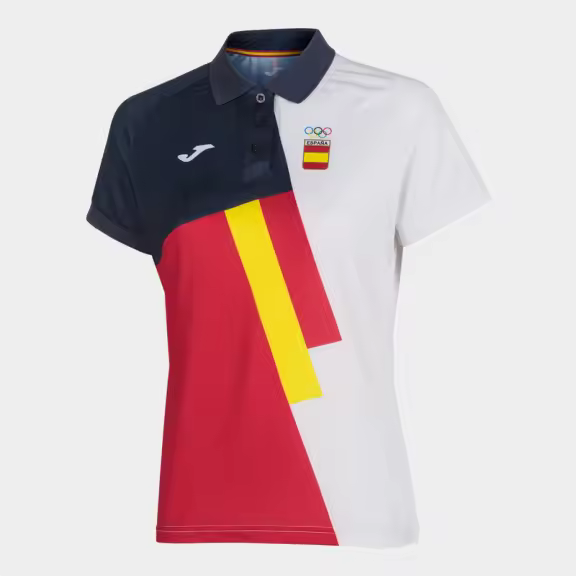 Polo Joma Paseo COE Tokyo blanco rojo marino mujer - 1