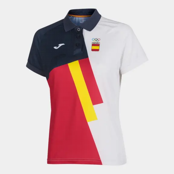 Polo Joma Paseo COE Tokyo blanco rojo marino mujer - 1