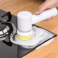 Cepillo De Limpieza Eléctrico Multifuncional Para Cocina Y Baño - Escobilla De Potencia Sin Cable Para Platos Ollas Y Sartenes - details 2