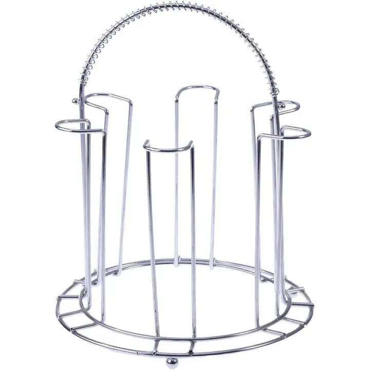 Soporte para 6 tazas en acero inoxidable - 1