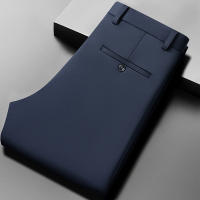 Pantalones Casuales Para Hombre Verano 29-42 Mallas Elásticas Suaves Y Frescas Sin Hierro Estilo Recto Ligeros Para El Día - details 11