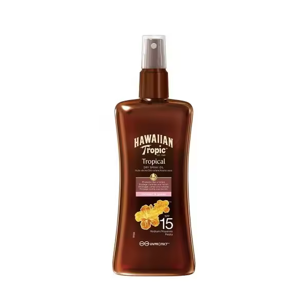 HAWAIIAN TROPIC Tropical Dry Spray Oil SPF 15  200 ml Aceite con Protección Solar - 1