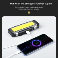 Linterna De Trabajo COB LED Recargable USB Con Batería 18650 Luz Portátil Para Camping Impermeable Con Imán 4000mAh Fuente De Iluminación Mixta Distancia De Iluminación 50-100 M - details 8
