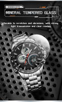 Reloj De Pulsera Deportivo Para Hombre SANDA De Lujo Acero Inoxidable Tiempo Dual Pantalla LED Luminosa Resistente Al Agua Con Alarmas Y Calendario - details 13