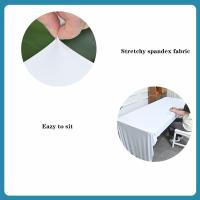 Mantel Rectangular De 6 Pies Con Borde Abierto Resistente a Arrugas Ruffles Elastic Para Banquetes Bodas Y Fiestas - details 4