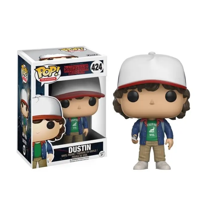Funko POP! Stranger Things - Serie - 424 Dustin - Figura Coleccionable Oficial - Juguete para Niños y Adultos - Fans - Diversidad de Personajes y Temáticas - 1