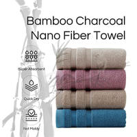 Toalla De Fibra De Bambú De Doble Sección Suave Alta Absorción Agua No Se Desprenden Cabello Uso Doméstico Toalla Para Rostro - details 0