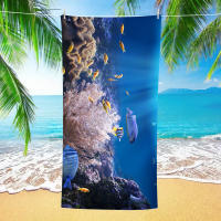 Toalla de playa cuadrada de 70*140, toalla de baño de playa con impresión digital de microfibra europea y americana, toalla absorbente - details 4