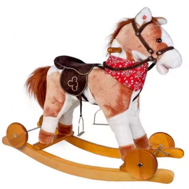 Caballo Infantil Balancín con Ruedas y sonidos Correpasillos Feber - 1