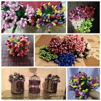 144Pcs Flores Artificiales Estambul Para Decoración De Hogar Y Bodas Arreglo Floral De Seda Decoración De Aniversarios Y Baños De Nada - details 5
