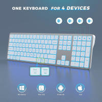 Teclado Inalámbrico Bluetooth RGB De Tamaño Completo Recargable Multifuncional Para Juego Y Tablet Con Iluminación Retroiluminada Teclado Multimedia Para Computadora Y Laptop - details 5