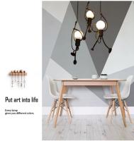 Lámpara Colgante LED Vintage De Hierro Pequeño Hombre Para Decoración De Hogar Dormitorio Infantil Mesa De Comedor Estilo Moderno E27 - details 5