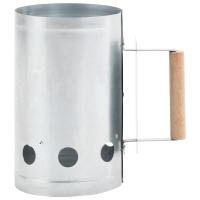 vidaXL Encendedor de barbacoa de carbón de acero galvanizado - details 1