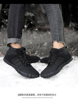 Zapatos De Camuflaje Unisex Para Invierno Impermeables Con Lining De Piel Algodón Caliente Para Senderismo Y Caminar En La Naturaleza - details 2