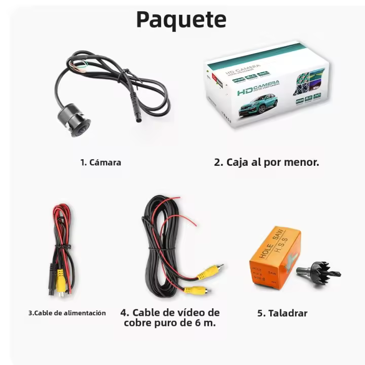 Cámara De Visión Trasera Para Coche GreenYi AHD1080P Con Lente De 170° Visión Nocturna HD Cámara Retrovisora Universal G301 - 1