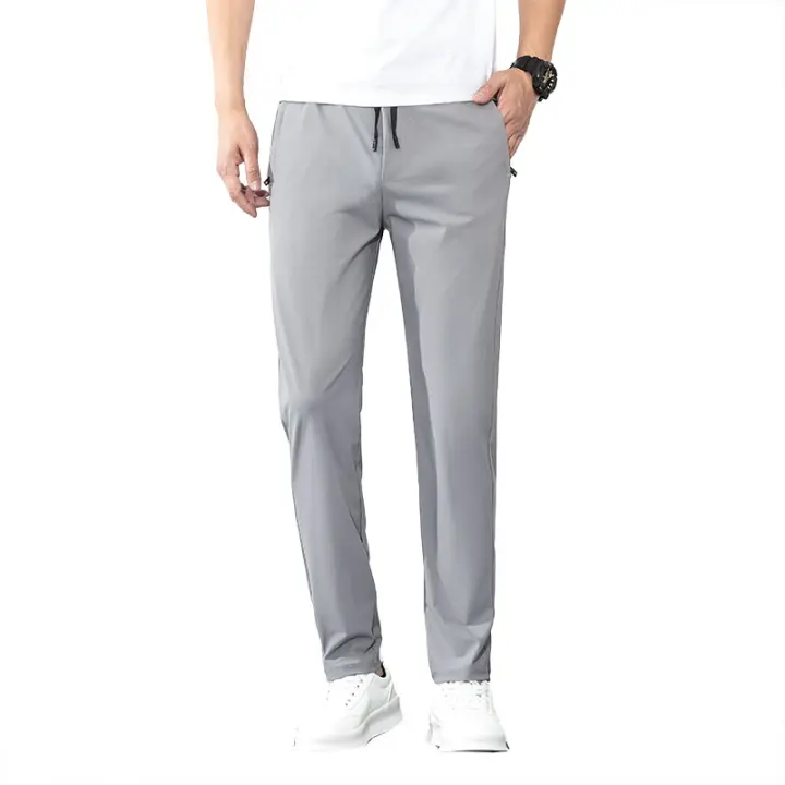 Pantalones Deportivos Y Casuales Para Hombre 2024 Primavera/Verano Cómodos Transpirables Secado Rápido Moda Pantalones Elásticos Casual - 1