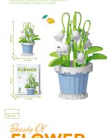 Bloques De Construcción De Flores Eteriores En Estilo 12 Juguetes De Montaje Para Niños Modelo De Decoración De Potted Plantas - details 4