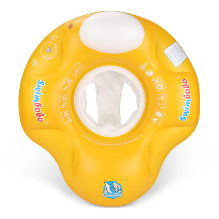 Asiento de anillo de natación para bebés Jingbao, asiento de anillo de natación para niños engrosado, asiento inflable de PVC engrosado amarillo - 1