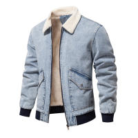 Chaqueta vaquera de terciopelo para hombre, top vaquero lavado de calidad informal, talla europea, otoño e invierno, novedad de 2024 - details 1