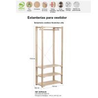 Vestidor Abierto de Pino Macizo con Baldas Regulables + Barra Evolution – ASTIGARRAGA - details 3