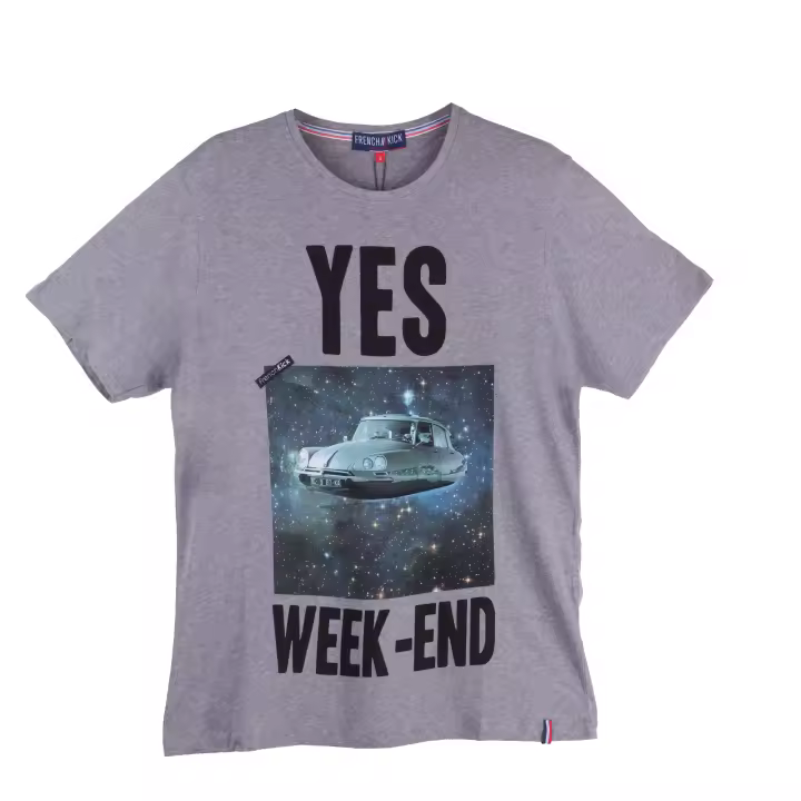 FRENCH KICK - Camiseta YES WEEK-END MIXED GREY - 1
