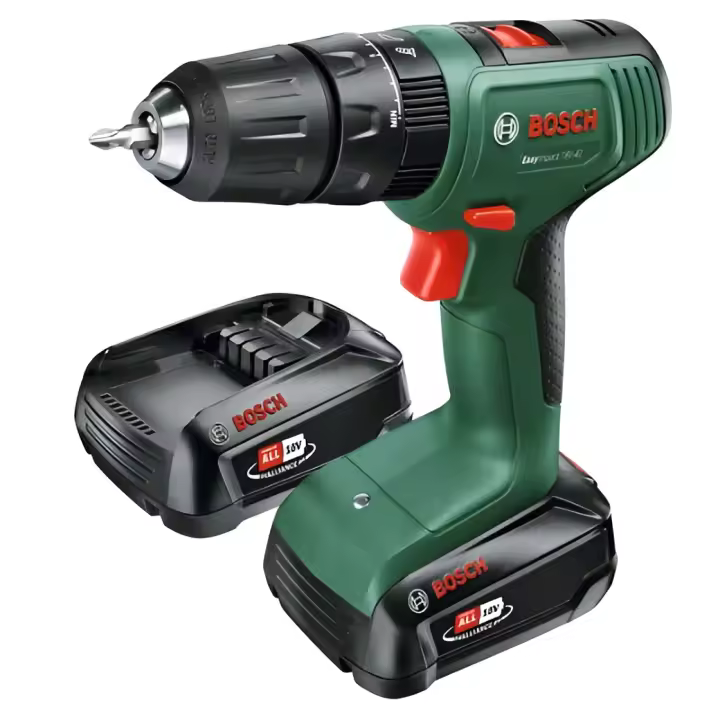 Bosch Taladro percutor a batería EasyImpact 18V-40 (2 baterías de 2.0 Ah, sistema de 18 V, en maletín de transporte) - 1