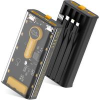 Cargador portátil de 10000 mAh, 22,5 W, batería externa de carga rápida con cable incorporado, paquete de batería externa transparente con linterna, entrada y salida USB C, cargador portátil para teléfonos móviles iPhone, Samsung y Android - details 0