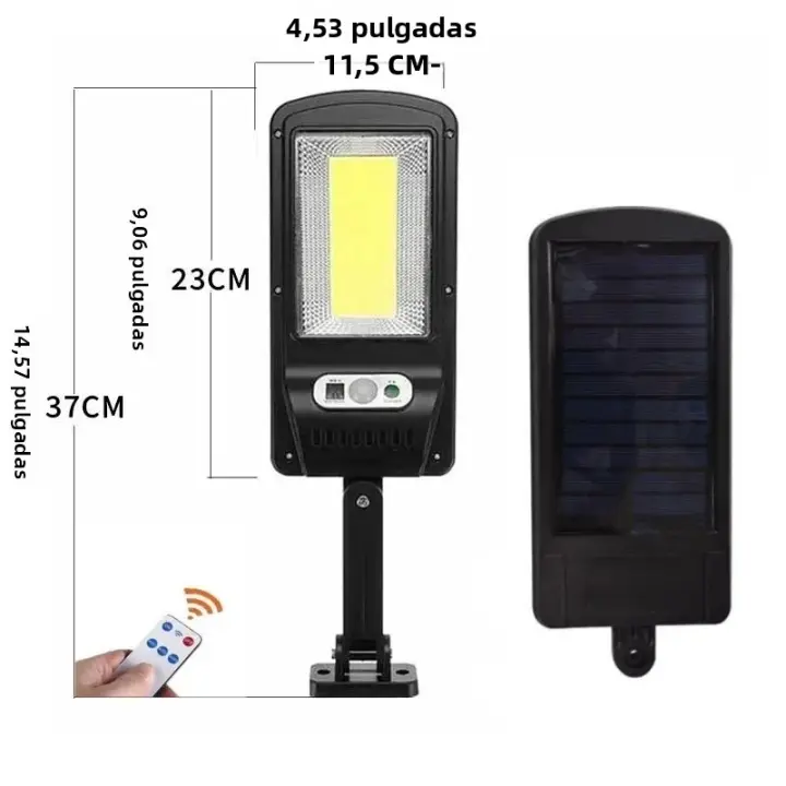 Lámpara De Calle Solar Super Brillante 7000 Lumens Luz De Camino LED COB Impermeable Con Sensor De Movimiento Para Jardín Y Seguridad Exterior Luz Nocturna De Pared - 1