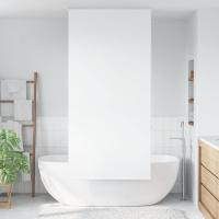 vidaXL Estor enrollable para ducha tela 110x240 cm ancho 106 cm en color Círculos/Burbuja/Gris claro y más | protección solar decorativa para ventanas hogar oficina dormitorio fácil de instalar - details 4