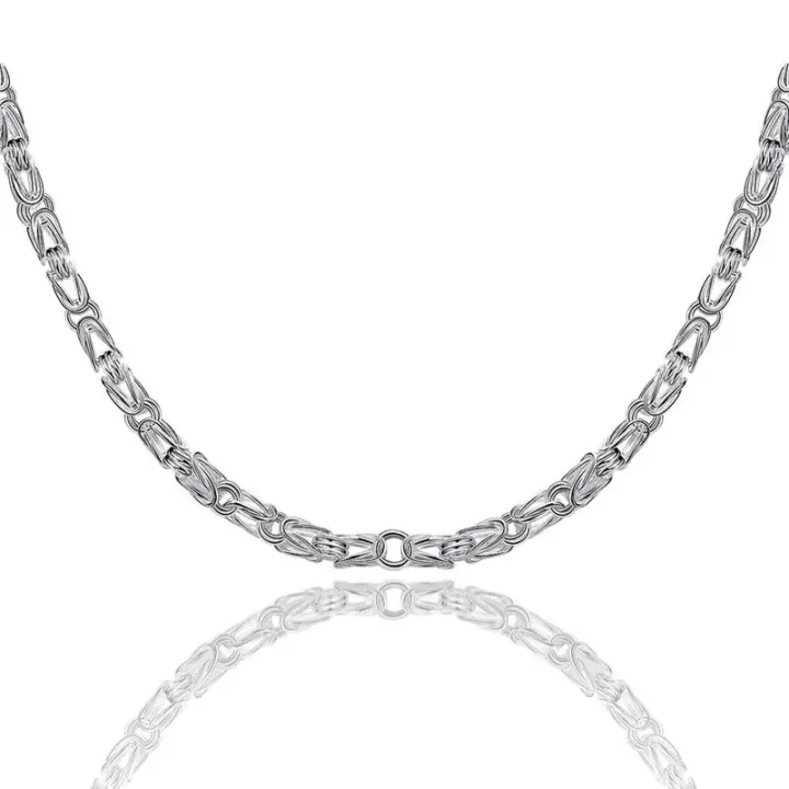 925 Sterling Silver Faucet Dragon Chain Necklace for Men Women Fashion Charm Jewelry - 1