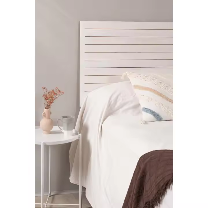 Cabecero Ribbon Madera para camas de 135 cm - Blanco - 1