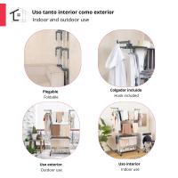 LUTODY - Tendedero Vertical Plegable con Ruedas Giratorias - Gran Capacidad - Metálico para Interior y Exterior - details 5