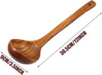 Largo, Cubo de sopa de Madera, grande de cocina, para revolver y Cocinar (marron) - details 1