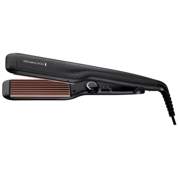 Remington Plancha de pelo Ceramic Crimp S3580 - crea textura y volumen, ceramica avanzada, placas anchas,hasta 220ºC - 1