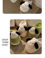 Nuevos Pantuflas De Hombre Para Interior Antideslizantes Invierno 2024 Suaves Y Cálidas Con Diseño De Oso De Peluche Pantuflas Casuales De Algodón Para Dormitorio - details 4