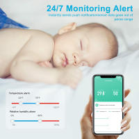 Sensor De Temperatura Y Humedad WiFi Tuya Para Hogar Inteligente Compatibilidad Con Alexa Y Google Assistant Termómetro Higrómetro Digital Soporte Vertical Y Horizontal - details 4