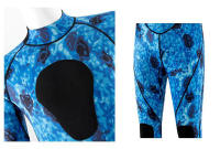 Traje De Neopreno Para Pesca Y Natación 3mm Camuflaje Adulto Completo Termal Para Surf Y Snorkel Azul Verde JoyMaySun - details 5