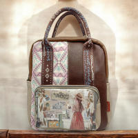Mochila Sweet Candy - Varios Bolsillos y Compartimentos- C-268-01 - Colección Viajes - 30x24x12cm - Diseño Vintage y Funcional. - details 6