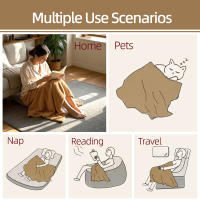 Manta Suave Marrón De Flannel Cómoda Y Cálida Manta Fluffy Duradera Para Descanso Portátil Cubierta De Terciopelo Para Sofa Cama Oficina - details 2