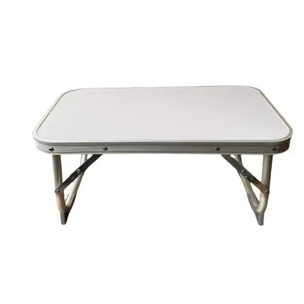 Maxia Market - Mesita Bandeja Plegable Mesa de Playa Camping Piscina Terraza Cama De Aluminio Portátil - 1