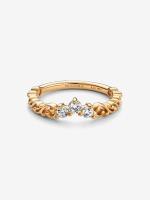 Pandora - Anillo de tiara con Espiral real - Baño de Oro de 14 K - details 0