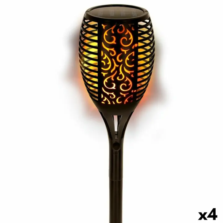 Set de estacas solares de jardín Aktive 51 Plástico 11 x 77,5 x 11 cm (4 Unidades) - 1