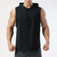 Top De Entrenamiento De Baloncesto Para Hombres Verano 2024 Sin Mangas Con Capucha Secado Rápido Estilo Deportivo Top Fitness Manga Larga Color Sólido - details 4