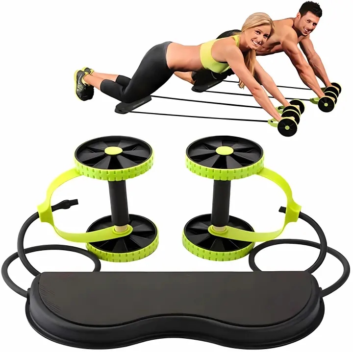 Rodillo Ejercicio Abdominal EUROXANTY Rallye Fitness Multifuncional Verde - 1