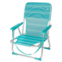 Aktive - Silla de playa plegable, posición fija, topes antivuelco, estructura aluminio, tejido textileno, asa transporte de hombro, sillas plegables, silla plegable camping, jardín - details 0