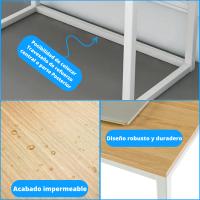Meyvaser Mesa despacho, oficina, ordenador, escritorio 120cm color cambria blanco - details 3